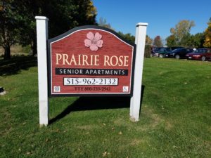 Prairie Rose Senior Apartments sign