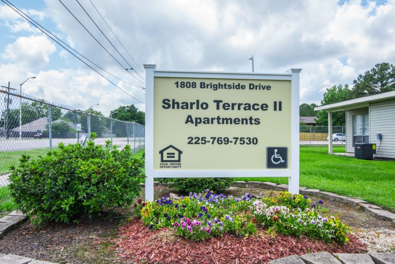 Sharlo Terrace II Apartments sign