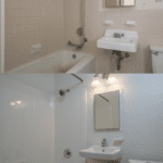 Trent Center West Bathroom Before After Rehab