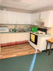 Luther community room kitchen